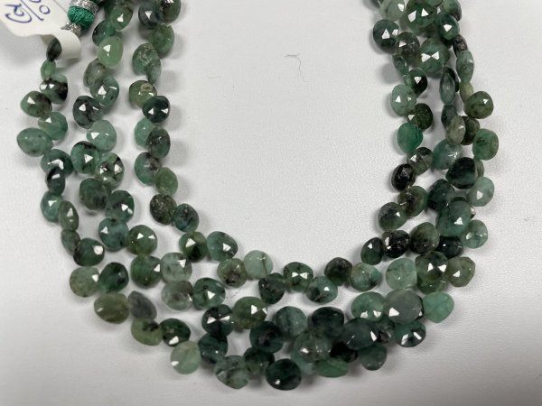 Brazilian Emerald Hearts  Faceted