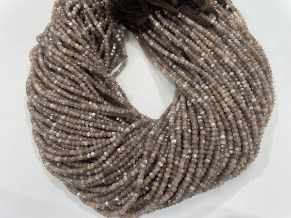 Chocolate Moonstone Rondelle Faceted