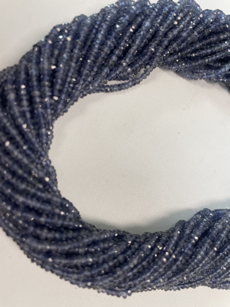 Iolite Rondelle Faceted