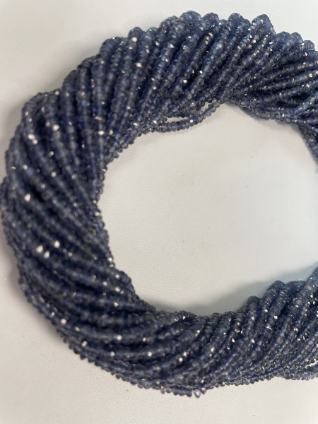 Iolite Rondelle Faceted