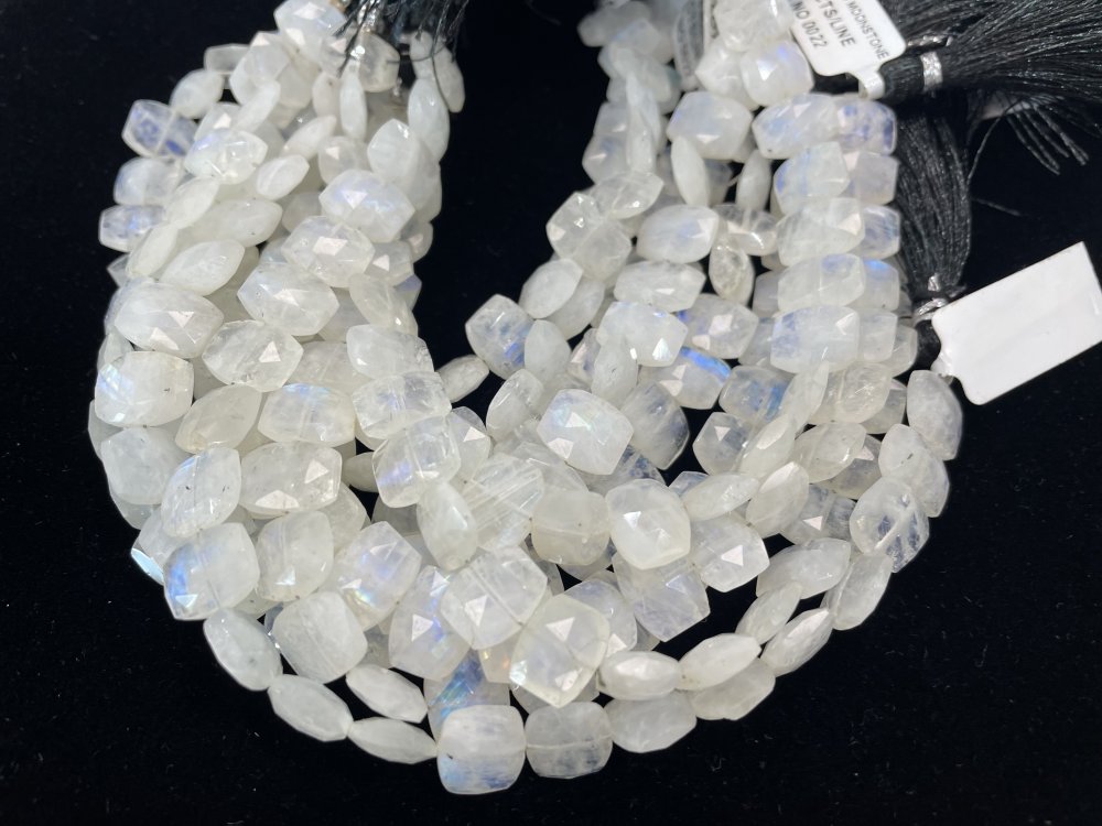 Rainbow Moonstone Barrels Faceted