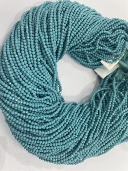 Turquoise Rondelle Faceted