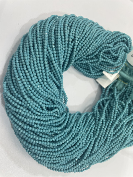 Turquoise Rondelle Faceted