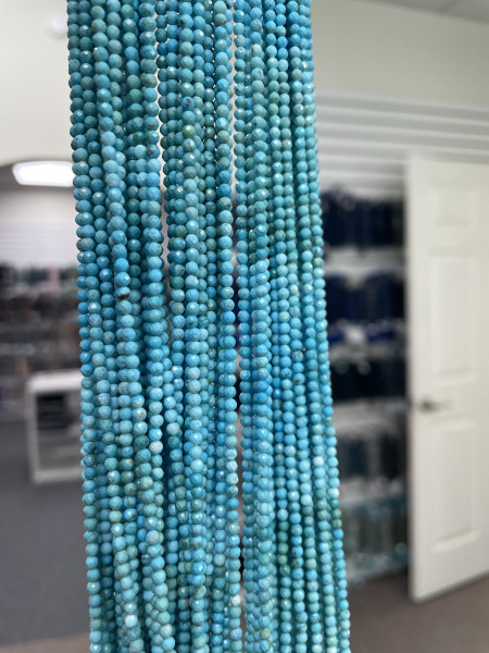 Shaded Turquoise Rondelle Faceted