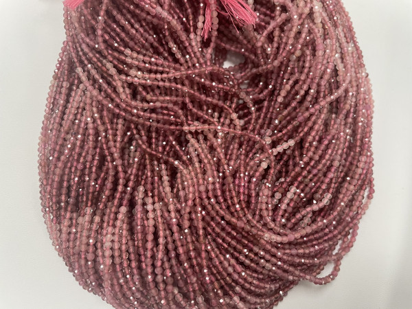 Shaded Pink Tourmaline Rondelle Faceted