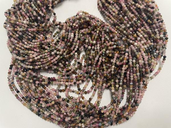 Multi Tourmaline Rondelle Faceted