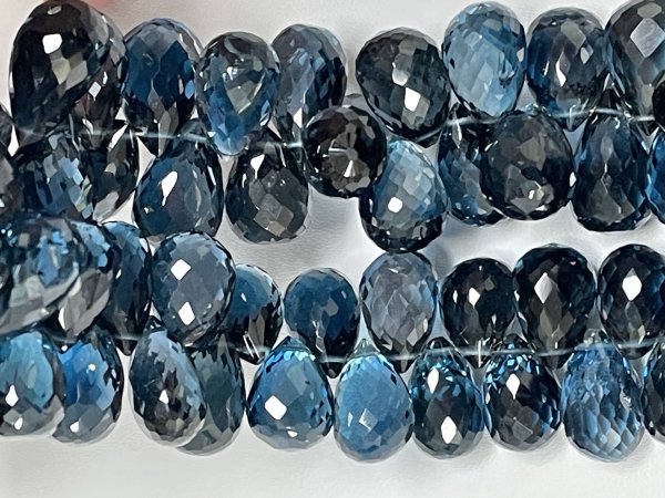 London Blue Topaz Drop Faceted