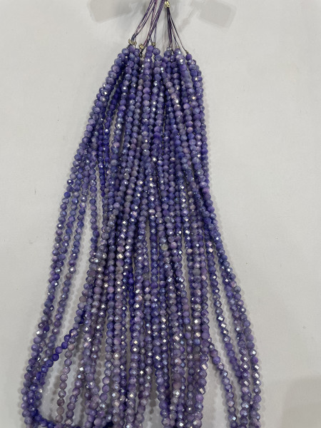 Purple Moonstone Rondelle Faceted ( Coated)