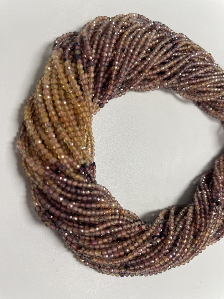 Shaded Brown Sapphire Rondelle Faceted